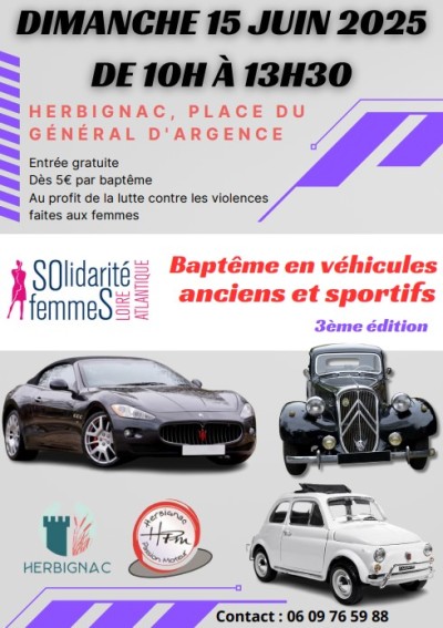 Baptêmes en véhicules anciens et sportifs