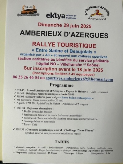 Rallye touristique "Entre Saône et Beaujolais"