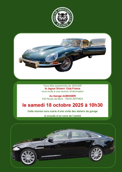 Réunion information F.J.D.C - Club de véhicules JAGUAR
