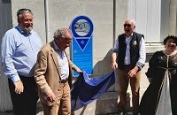 Inauguration de la plaque "Lieux de l'Histoire Automobile" à Semblançay