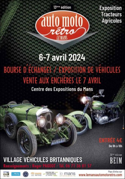 Salon Auto Moto Rétro Le Mans - Bourse et Exposition
