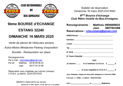 9e Bourse organisée par le CRBA