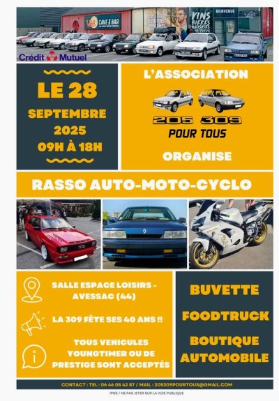 Rassemblement auto, moto, cyclo
