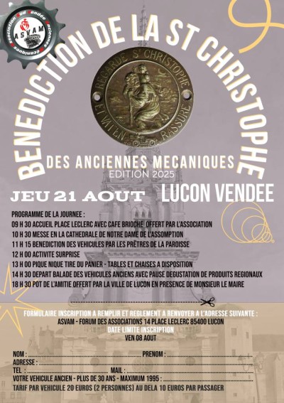 LA BÉNÉDICTION DE LA ST CHRISTOPHE DES ANCIENNES MÉCANIQUES