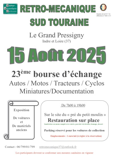 23e Bourse d'échanges Rétromécanique Sud Touraine