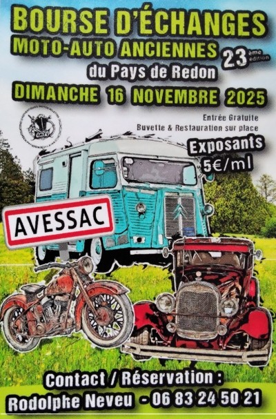 23e Bourse d'échanges moto-auto anciennes du Pays de Redon