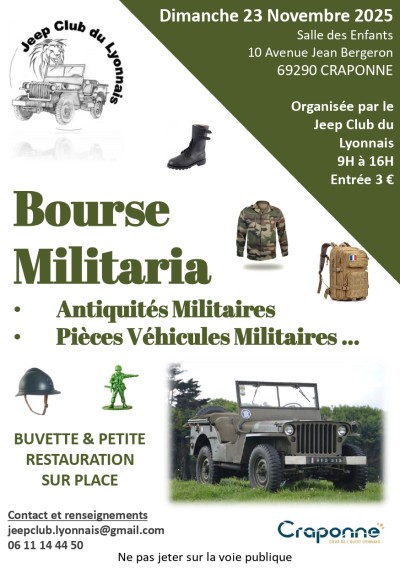 Bourse Militaria Jeep Club Lyonnais