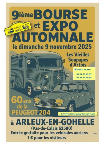 9ième BOURSE-EXPO tous véhicules anciens de 30 ans