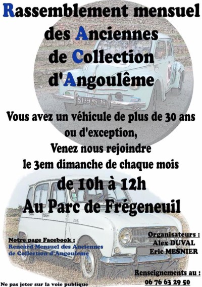 Rendez-vous Mensuel tous les 3e Dimanche à Angoulême