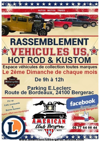 Rassemblement véhicules et motos US