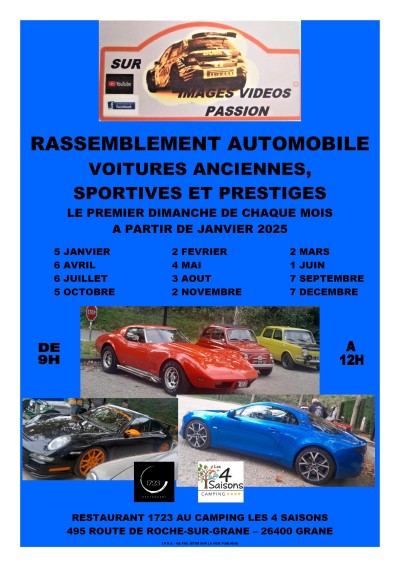 Rassemblement voitures anciennes, sportives et prestige