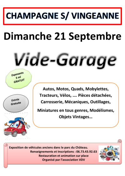VIDE GARAGE BOURSE PIECES
