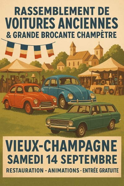 rassemblement voitures anciennes et brocante
