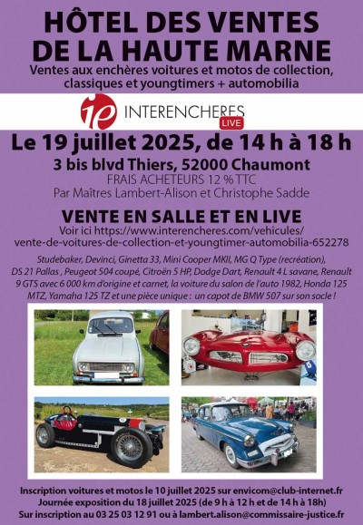 Vente aux enchères classiques et youngtimer