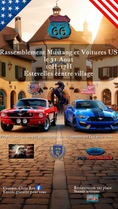 Rassemblement Mustangs et véhicules US