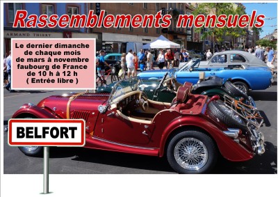 Rassemblement mensuel de voitures anciennes