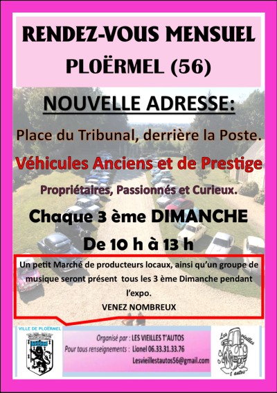 Rassemblement mensuel des Vieilles T'Autos