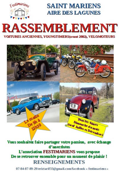 Rassemblement mensuel de véhicules de collection