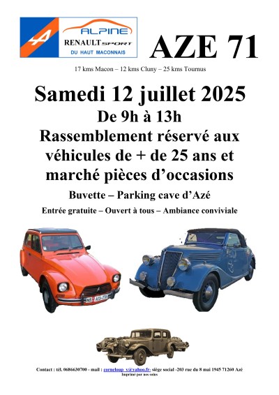 Rassemblement tous véhicules de plus de 25 ans