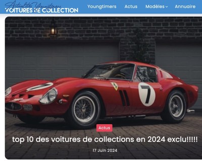 VOITURES COLLECTION YOUNGTIMERS